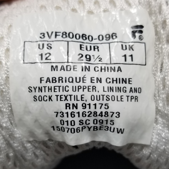 FILA BOYS/GIRLS GRAY HIGH TOP SNEAKERS SIZE - 12 - Picture 12 of 12